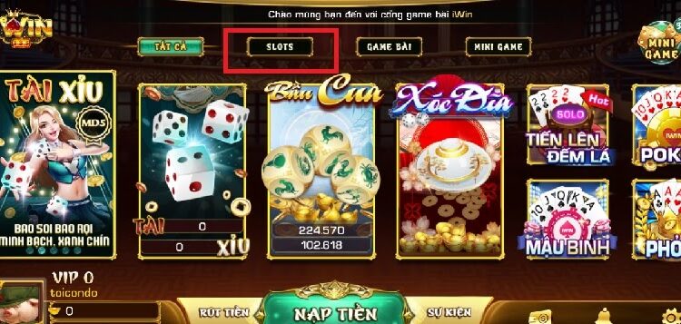 Giao diện khoa học và dễ dùng của Game Slots Iwin